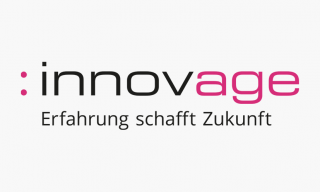 schriftzug "innovage - erfahrung schafft zukunft" auf weissem hintergrund